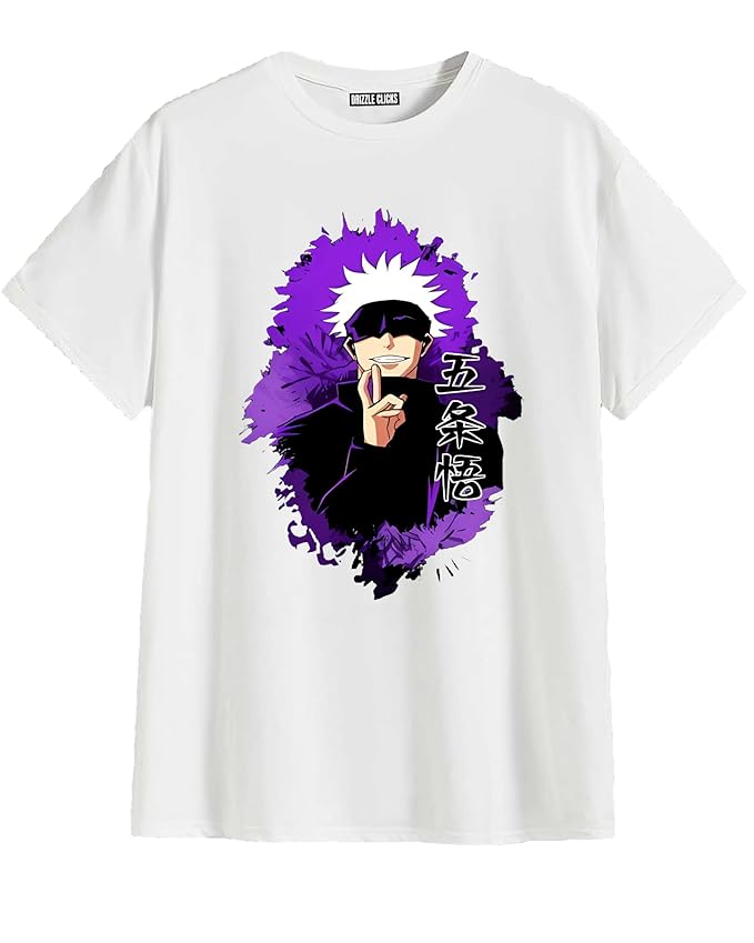AXOLOR desing Satoru Gojo Anime Quote Printing T-Shirts for Men Collection | Mens Anime Tshirt