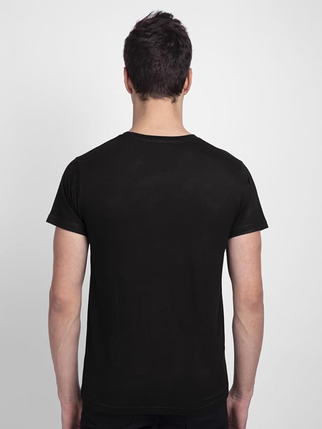 AXOLOR Men's Graphic Print Regular Fit Half Sleeve Round Neck Cotton T-Shirt