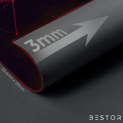 AXOLOR Ultra-Low Friction Gaming Mouse Mat, Anti-Slip Base, High Durability, Waterproof Non Slip Base Mousepad  (Black)